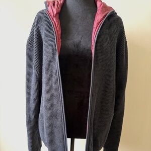 BARBOUR ADRIATIC ZIP THROUGH SWEATER - NAVY